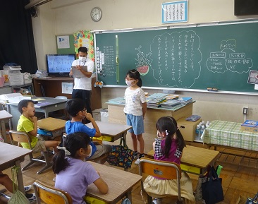 夏休みの様子を話します