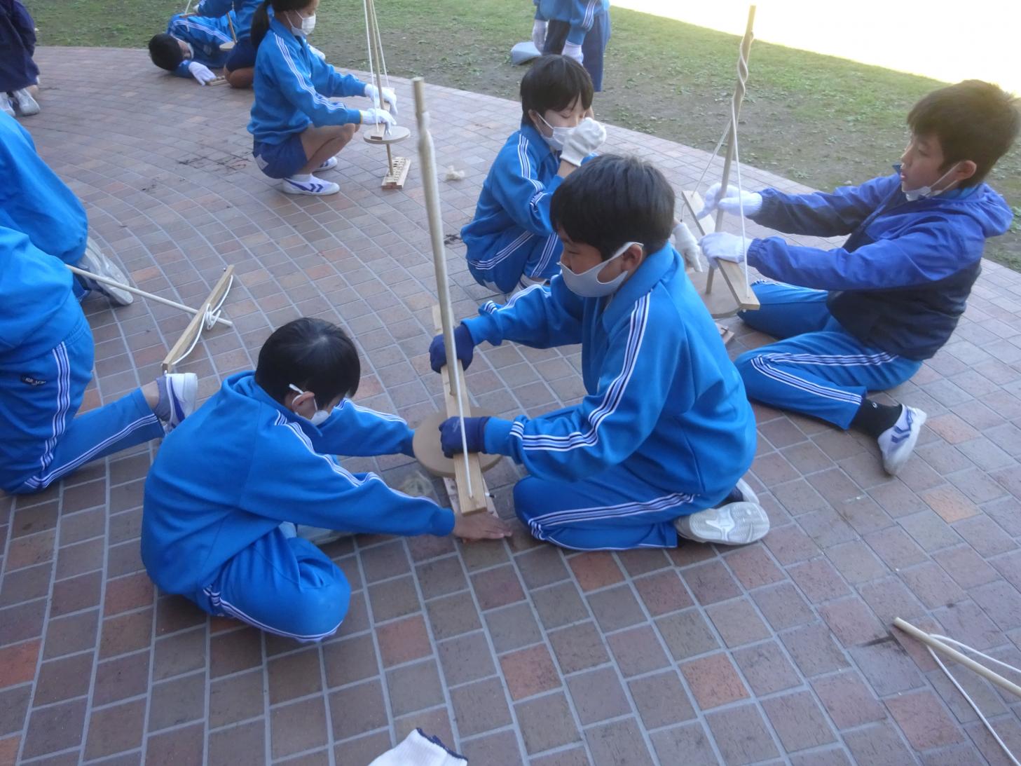 5年体験学習火起こし