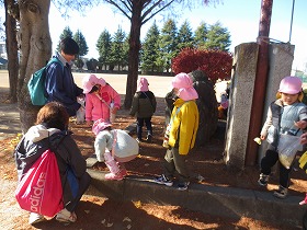 落ち葉拾い 落ち葉拾い