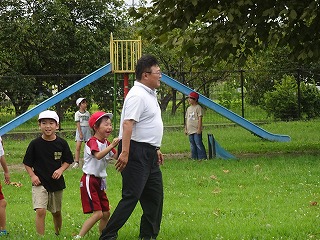 校長先生と1年生