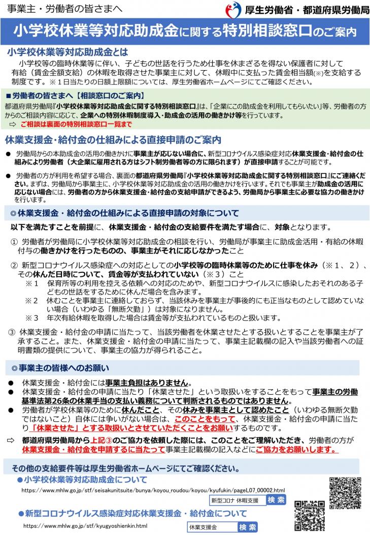 諸学校休業等対応助成金・支援金 (3) 諸学校休業等対応助成金・支援金 (3)