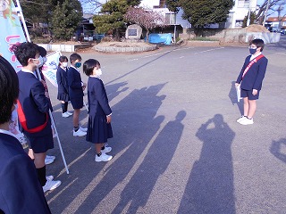 来年度に向けて意気込みを伝える委員長 来年度に向けて意気込みを伝える委員長