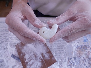 けずった勾玉 けずった勾玉