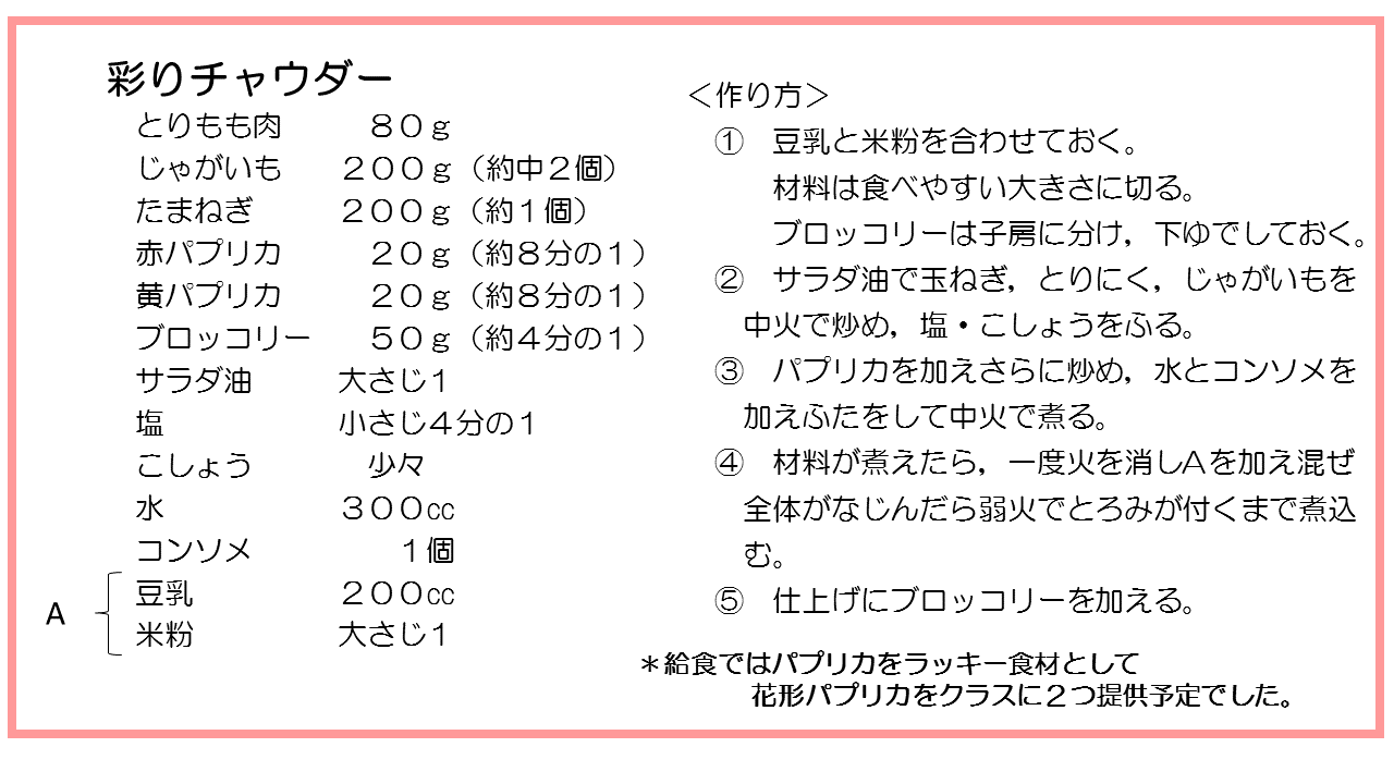 レシピ2 レシピ2