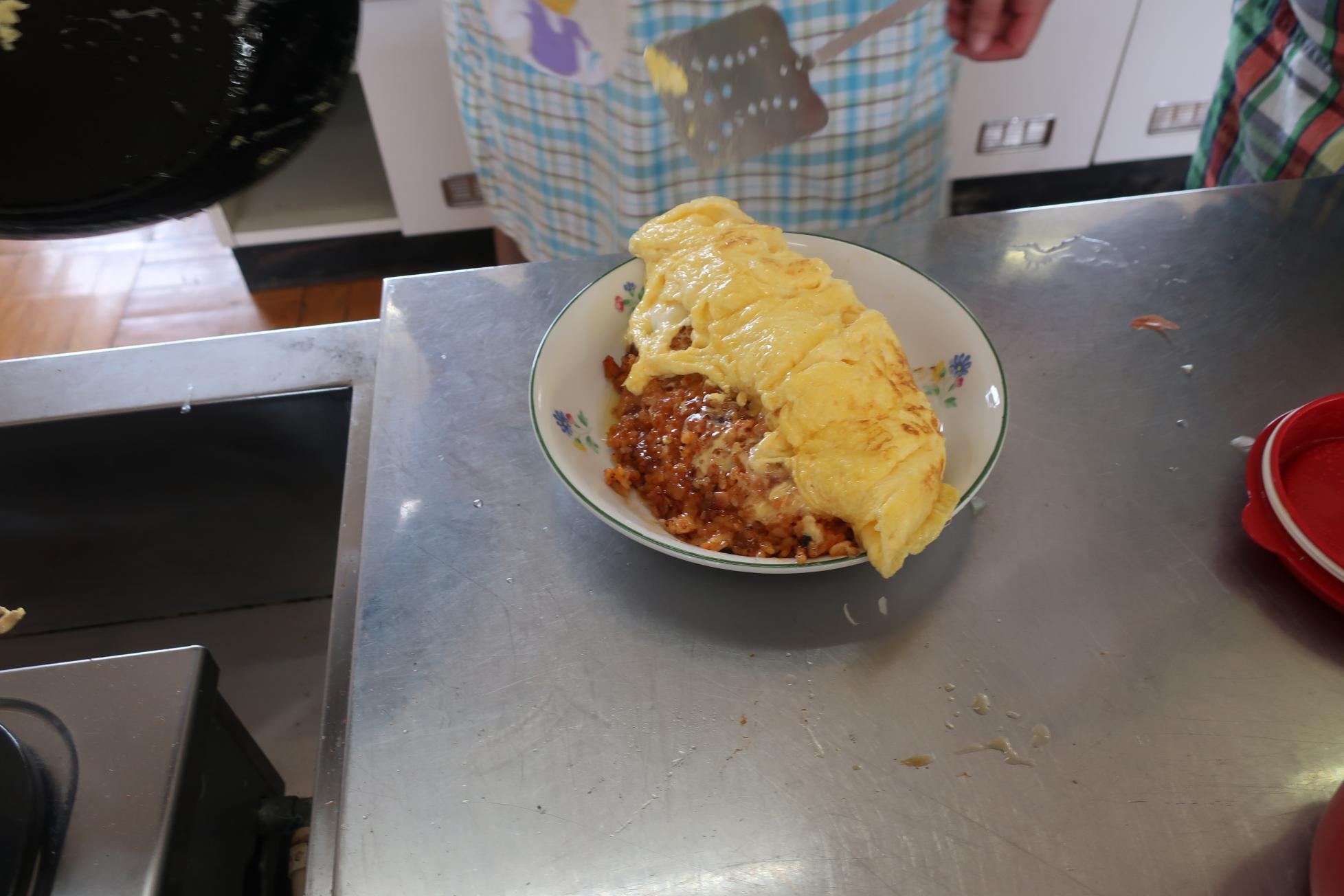 ハムライスの上に乗せる ハムライスの上に乗せる